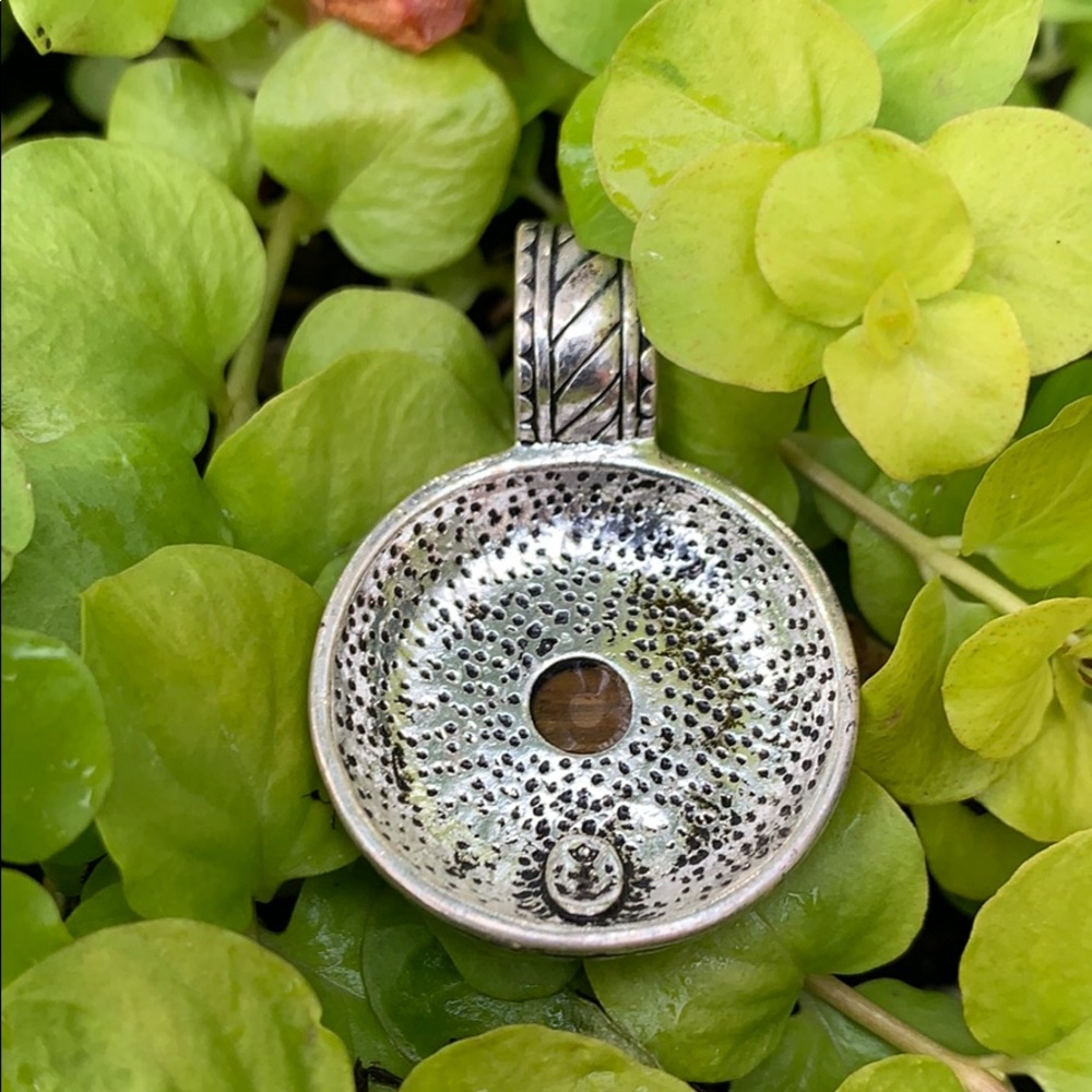 Premier Designs Silver-tone & Tigers Eye Pendant - Picture 2 of 11